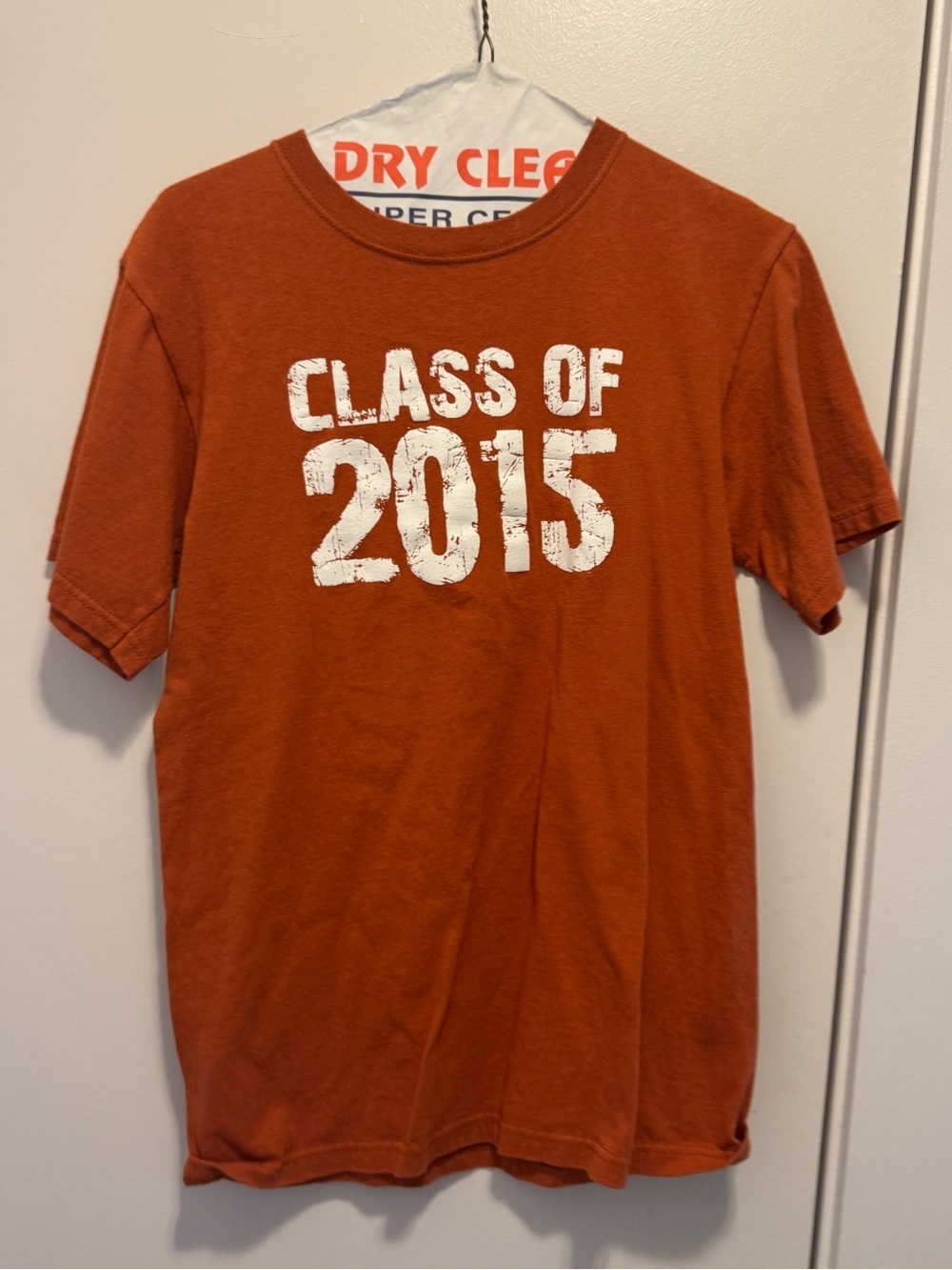 Vintage Adult Small University of Texas Class of 2015 T-Shirt Orange Graphic Tee